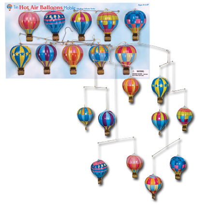 Schylling Tin Hot Air Balloon Mobile Toy 